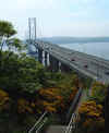 The Forth Road bridge, at Queensferry, Scotland