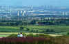 Overview of Glasgow from the hills above Eaglesham, Renfrewshire, Scotland