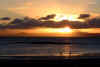 Sunset over the Isle of Arran, from the beach at Seamill